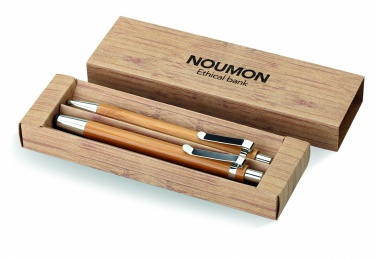 Logotrade advertising products photo of: Bamboo pen and pencil set
